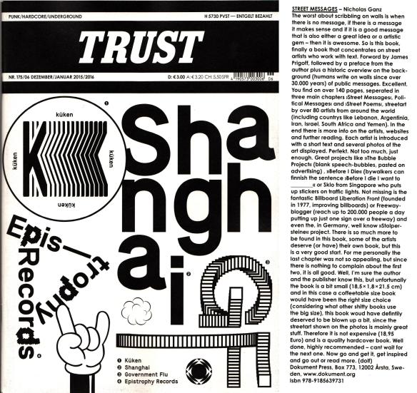 Trust Fanzine review on Street Messages book - Dec. 2015